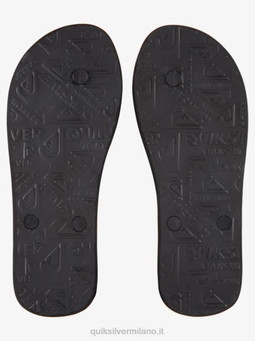esso Quiksilver uomini infradito molokai in resina tinta nero/grigio HTZR1788