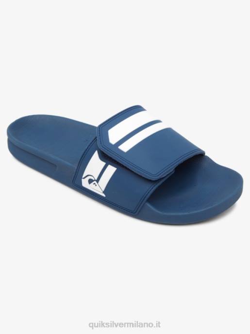 esso Quiksilver uomini rivi slide regolare i cursori blu bianco HTZR1017