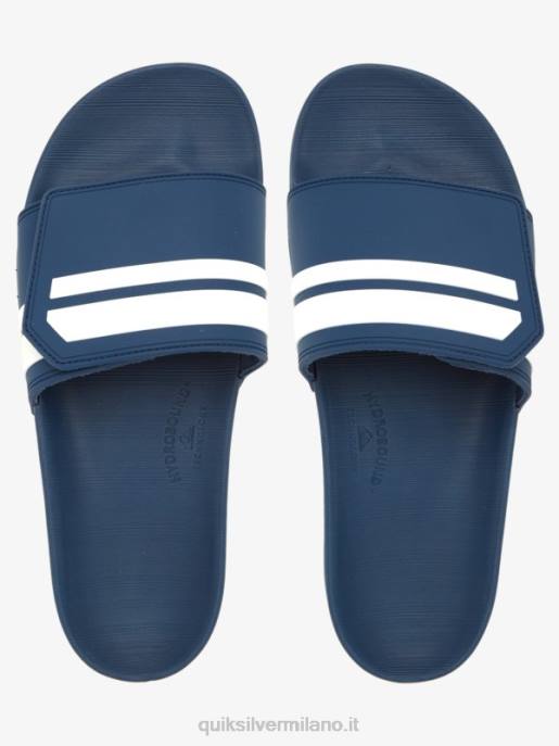 esso Quiksilver uomini rivi slide regolare i cursori blu bianco HTZR1017