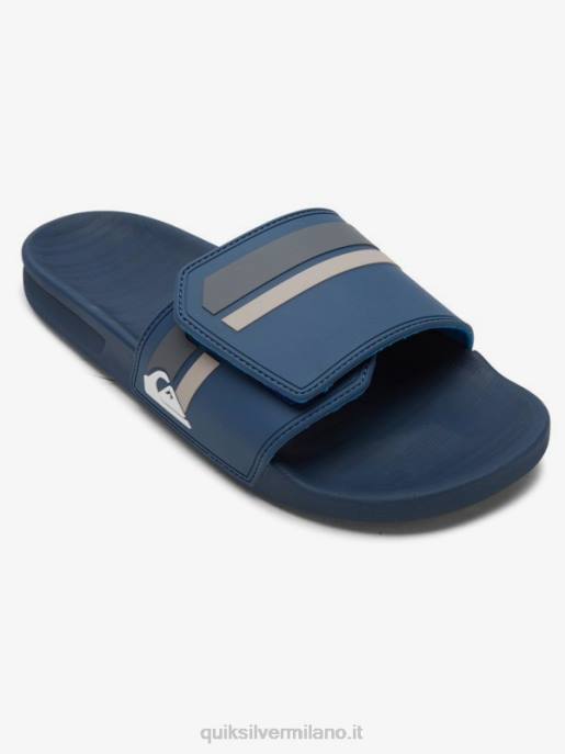 esso Quiksilver uomini rivi slide regolare i cursori blu grigio HTZR1018