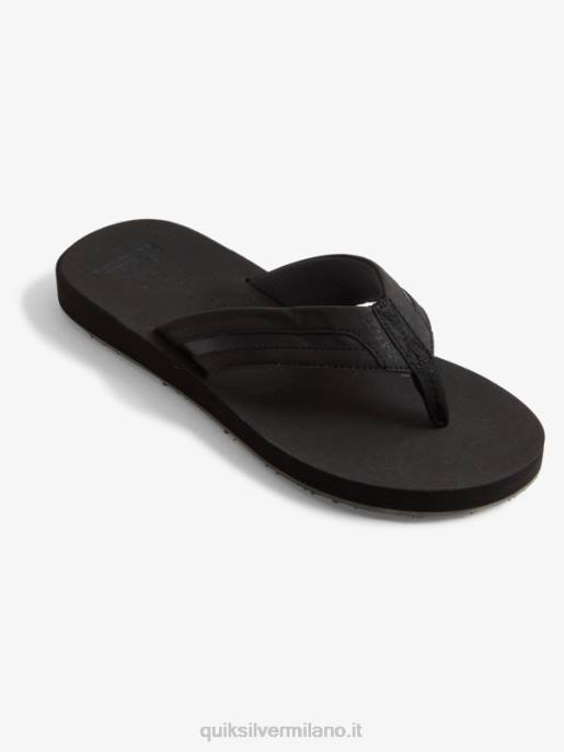 esso Quiksilver uomini sandali carver squish di lusso nero/grigio HTZR1830