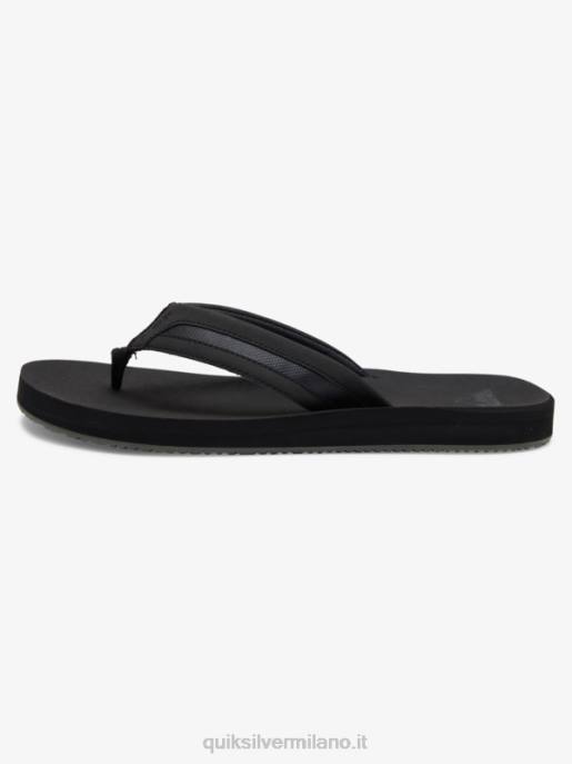 esso Quiksilver uomini sandali carver squish di lusso nero/grigio HTZR1830