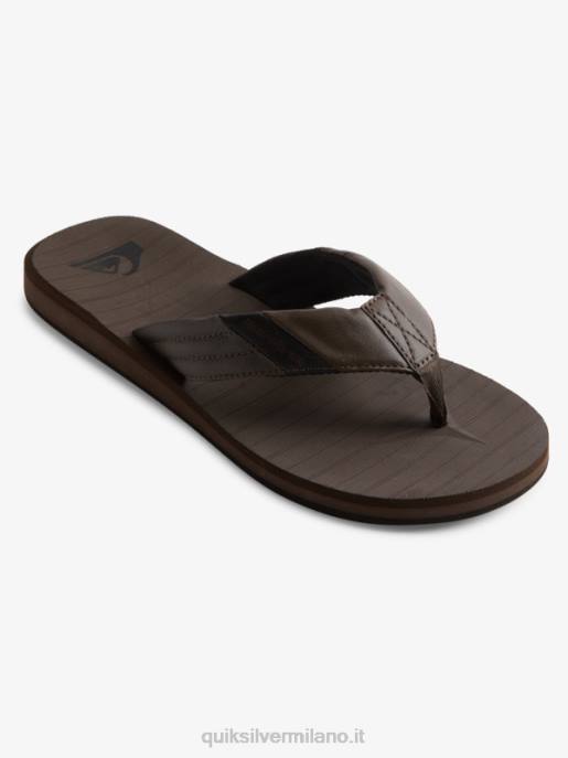 esso Quiksilver uomini sandali carver tropici Marrone nero HTZR1297