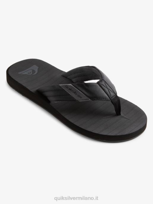 esso Quiksilver uomini sandali carver tropici nero/grigio HTZR1296
