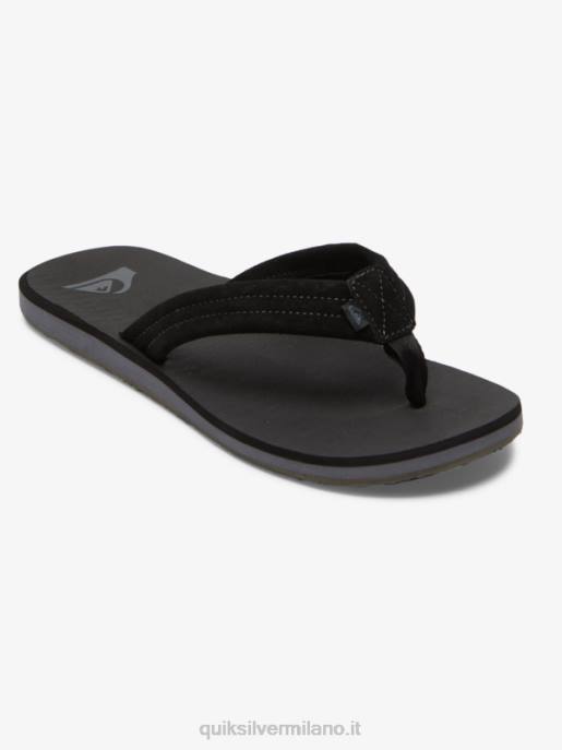 esso Quiksilver uomini sandali con anima in camoscio carver nero HTZR879