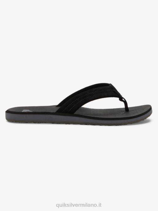 esso Quiksilver uomini sandali con anima in camoscio carver nero HTZR879