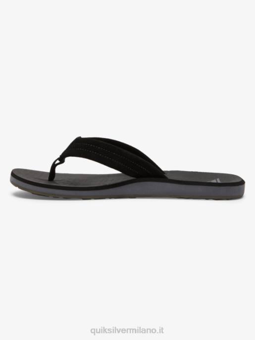 esso Quiksilver uomini sandali con anima in camoscio carver nero HTZR879