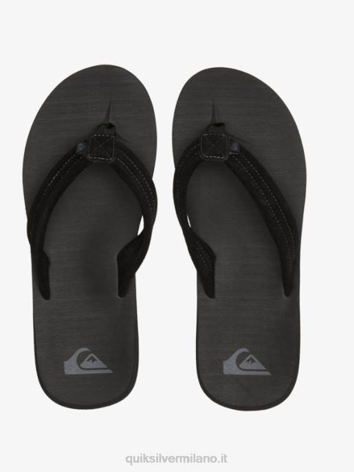 esso Quiksilver uomini sandali con anima in camoscio carver nero HTZR879
