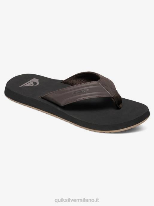 esso Quiksilver uomini sandali con chiave inglese Marrone nero HTZR1646