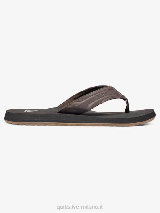 esso Quiksilver uomini sandali con chiave inglese Marrone nero HTZR1646