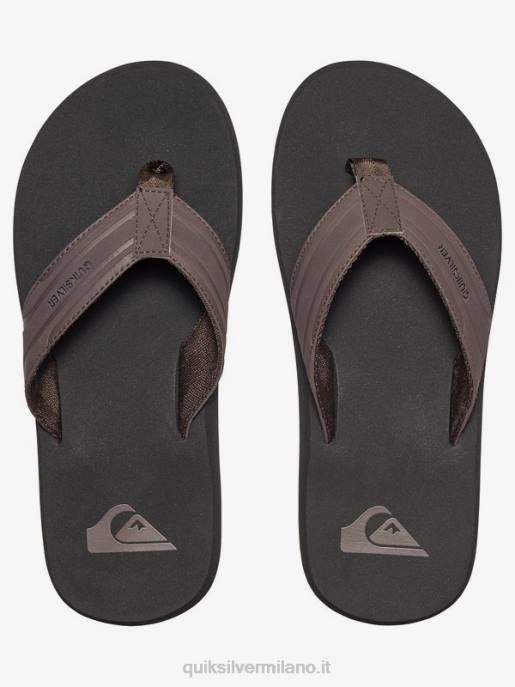 esso Quiksilver uomini sandali con chiave inglese Marrone nero HTZR1646