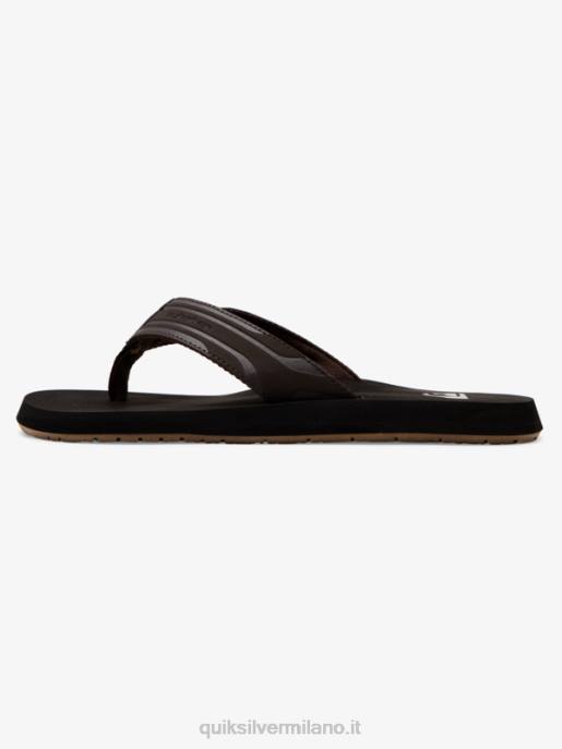 esso Quiksilver uomini sandali con chiave inglese Marrone nero HTZR1646