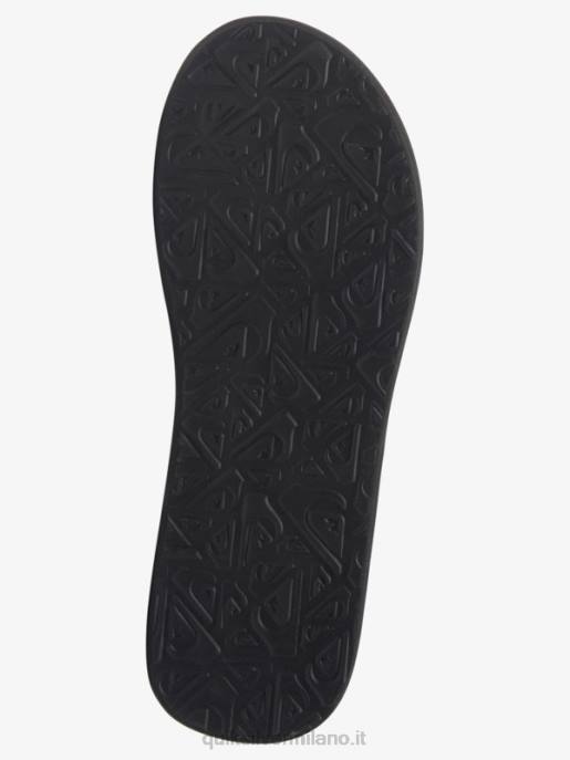 esso Quiksilver uomini sandali con stampa intaglio Nero Blu HTZR611