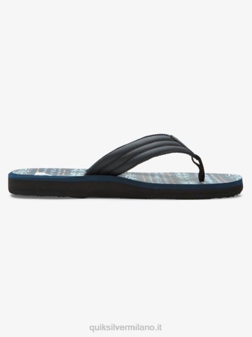 esso Quiksilver uomini sandali con stampa intaglio blu nero HTZR616