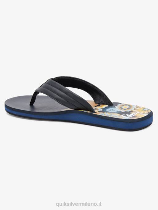 esso Quiksilver uomini sandali con stampa intaglio marrone 1 HTZR617
