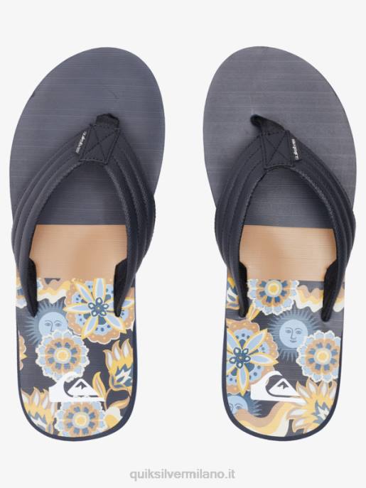 esso Quiksilver uomini sandali con stampa intaglio marrone 1 HTZR617