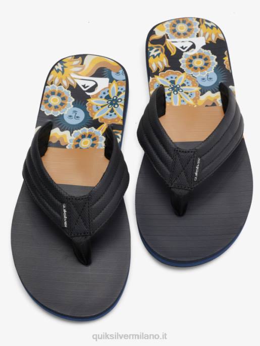 esso Quiksilver uomini sandali con stampa intaglio marrone 1 HTZR617