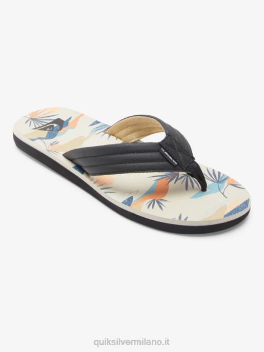 esso Quiksilver uomini sandali con stampa intaglio nero/bianco/blu HTZR612