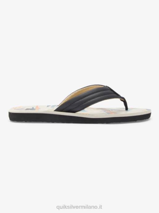 esso Quiksilver uomini sandali con stampa intaglio nero/bianco/blu HTZR612