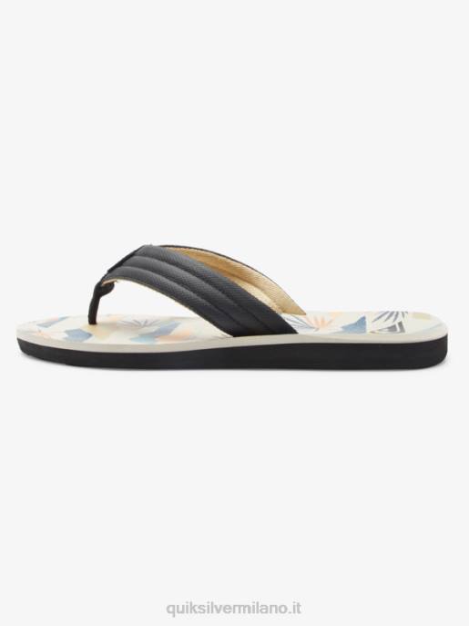 esso Quiksilver uomini sandali con stampa intaglio nero/bianco/blu HTZR612