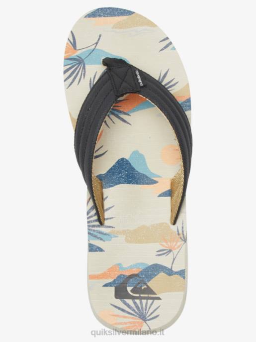 esso Quiksilver uomini sandali con stampa intaglio nero/bianco/blu HTZR612