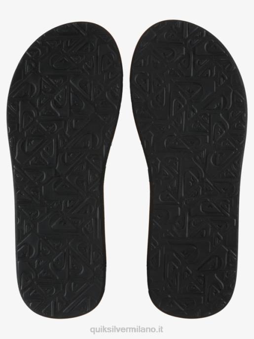 esso Quiksilver uomini sandali con stampa intaglio nero/verde/grigio HTZR614