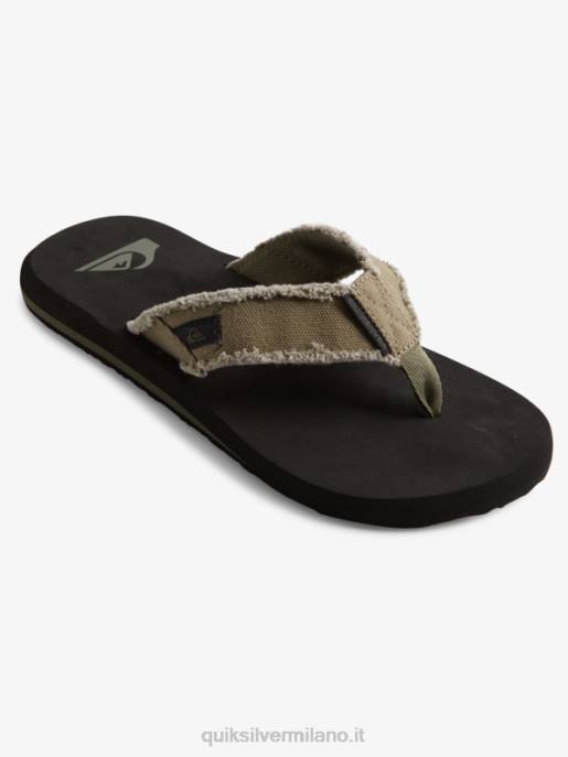 esso Quiksilver uomini sandali dell'abisso delle scimmie verde/nero/marrone HTZR1292