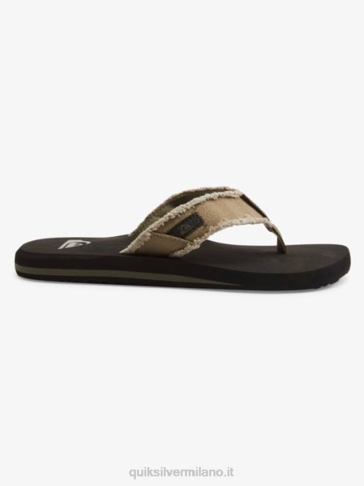 esso Quiksilver uomini sandali dell\'abisso delle scimmie verde/nero/marrone HTZR1292