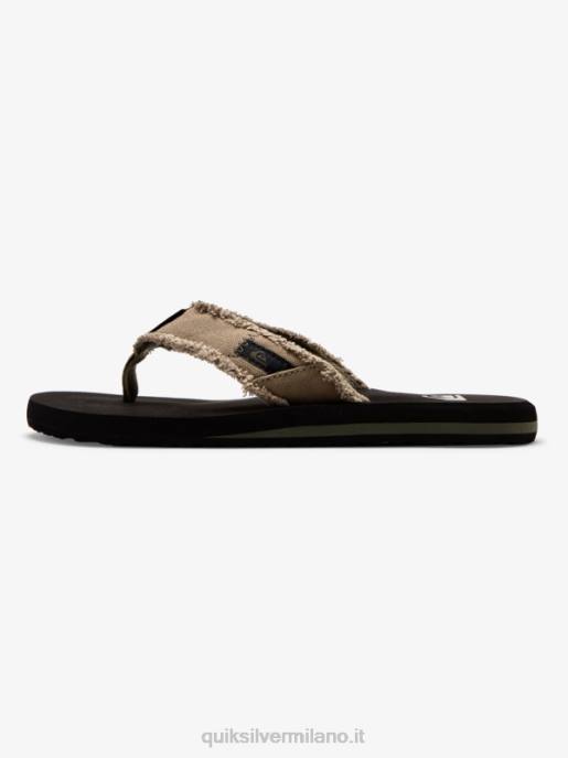 esso Quiksilver uomini sandali dell\'abisso delle scimmie verde/nero/marrone HTZR1292