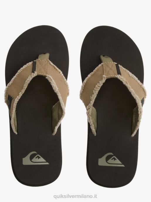 esso Quiksilver uomini sandali dell\'abisso delle scimmie verde/nero/marrone HTZR1292