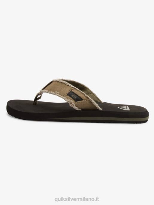 esso Quiksilver uomini sandali dell\'abisso delle scimmie verde/nero/marrone HTZR1292