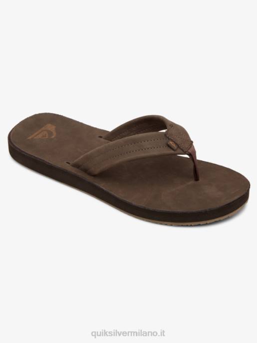 esso Quiksilver uomini sandali erreka in pelle marrone HTZR1185