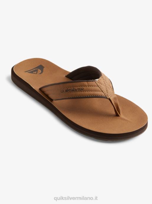 esso Quiksilver uomini sandali in nabuk carver marrone chiaro - pattern_1 HTZR912