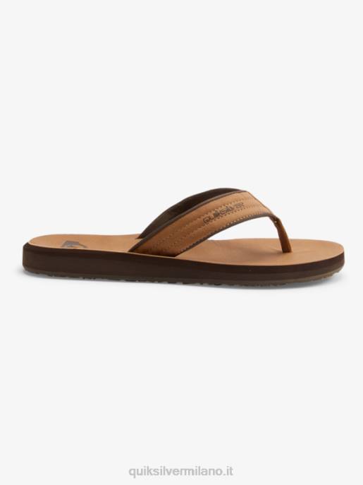 esso Quiksilver uomini sandali in nabuk carver marrone chiaro - pattern_1 HTZR912