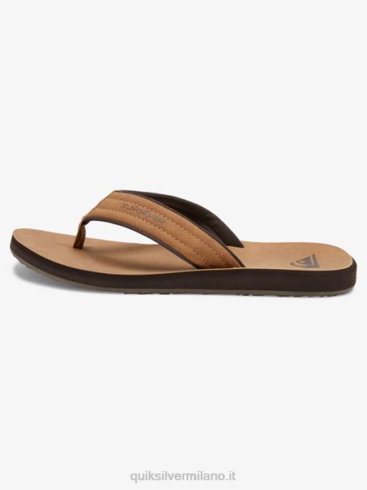esso Quiksilver uomini sandali in nabuk carver marrone chiaro - pattern_1 HTZR912