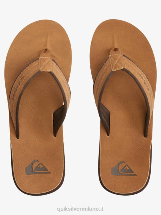 esso Quiksilver uomini sandali in nabuk carver marrone chiaro - pattern_1 HTZR912