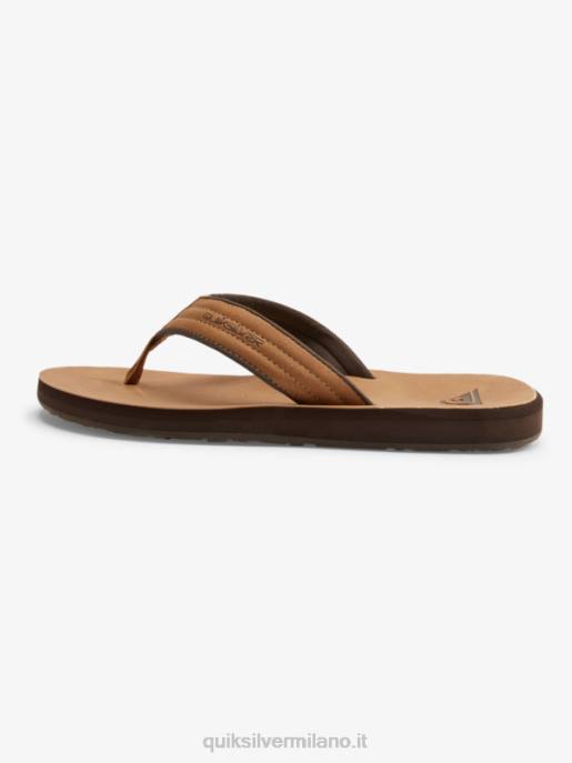 esso Quiksilver uomini sandali in nabuk carver marrone chiaro - pattern_1 HTZR912