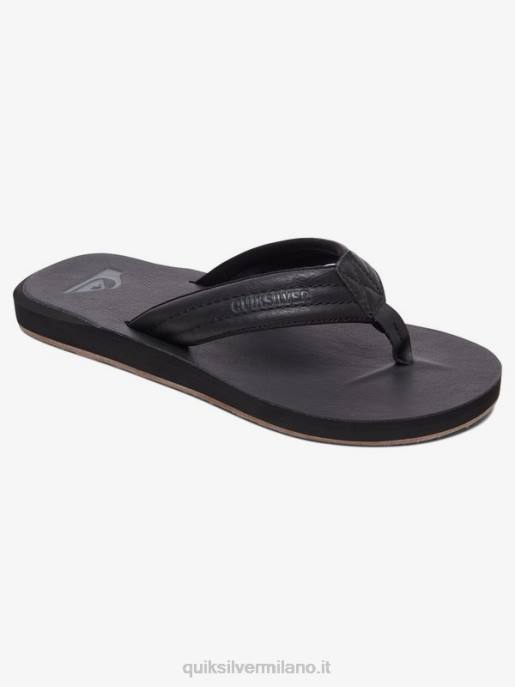 esso Quiksilver uomini sandali in nabuk carver nero solido HTZR913
