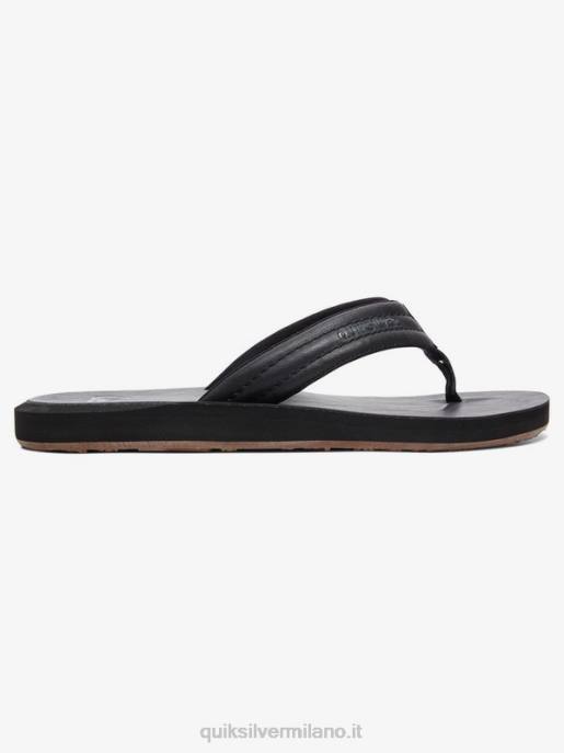 esso Quiksilver uomini sandali in nabuk carver nero solido HTZR913