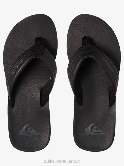 esso Quiksilver uomini sandali in nabuk carver nero solido HTZR913