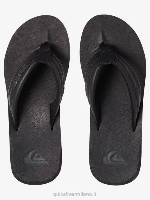 esso Quiksilver uomini sandali in nabuk carver nero solido HTZR913
