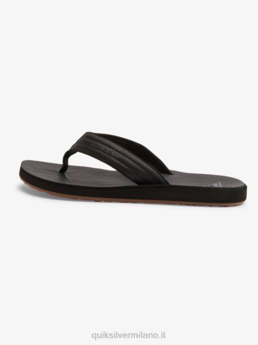 esso Quiksilver uomini sandali in nabuk carver nero solido HTZR913