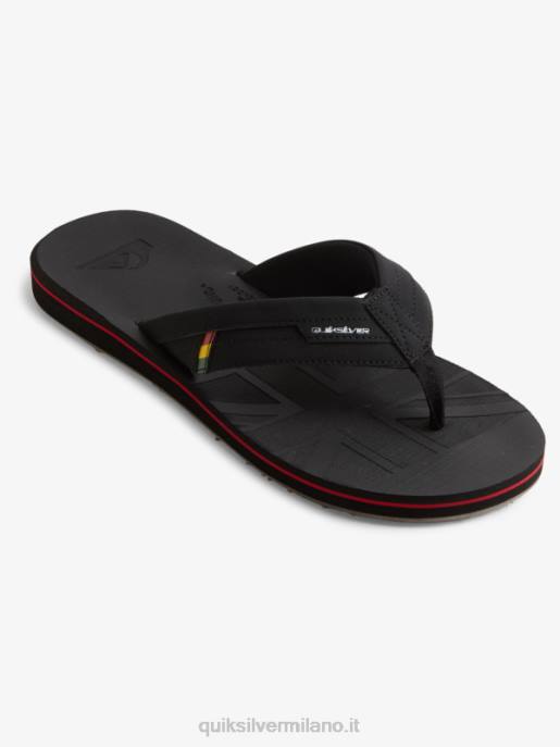esso Quiksilver uomini sandali infradito Island Oasis nero HTZR1155