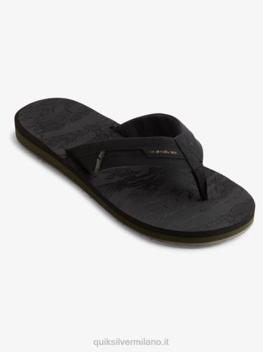 esso Quiksilver uomini sandali infradito Island Oasis nero HTZR1156