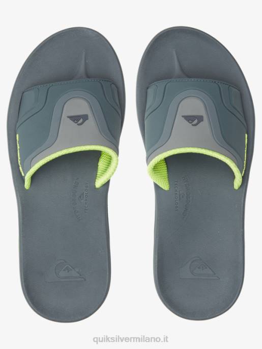 esso Quiksilver uomini sandali infradito per il recupero matodico grigio 1 HTZR1258