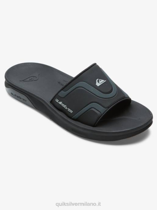 esso Quiksilver uomini sandali infradito per il recupero matodico nero HTZR1257