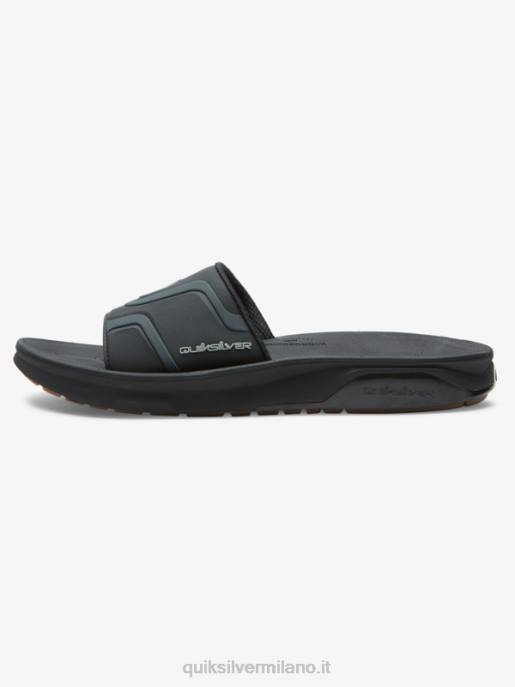 esso Quiksilver uomini sandali infradito per il recupero matodico nero HTZR1257