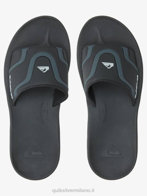 esso Quiksilver uomini sandali infradito per il recupero matodico nero HTZR1257