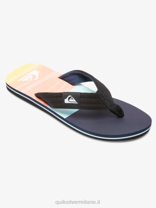 esso Quiksilver uomini sandali molokai rilassati Nero Blu HTZR1832