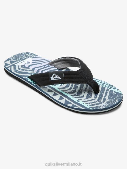 esso Quiksilver uomini sandali molokai rilassati blu grigio HTZR504